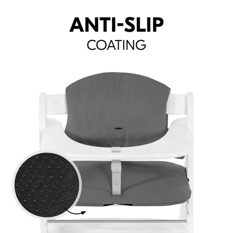 Hauck Alpha+ Highchair Select Seat Pad - Muslin Dark Grey