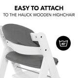 Hauck Alpha+ Highchair Select Seat Pad - Muslin Dark Grey