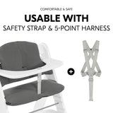 Hauck Alpha+ Highchair Select Seat Pad - Muslin Dark Grey
