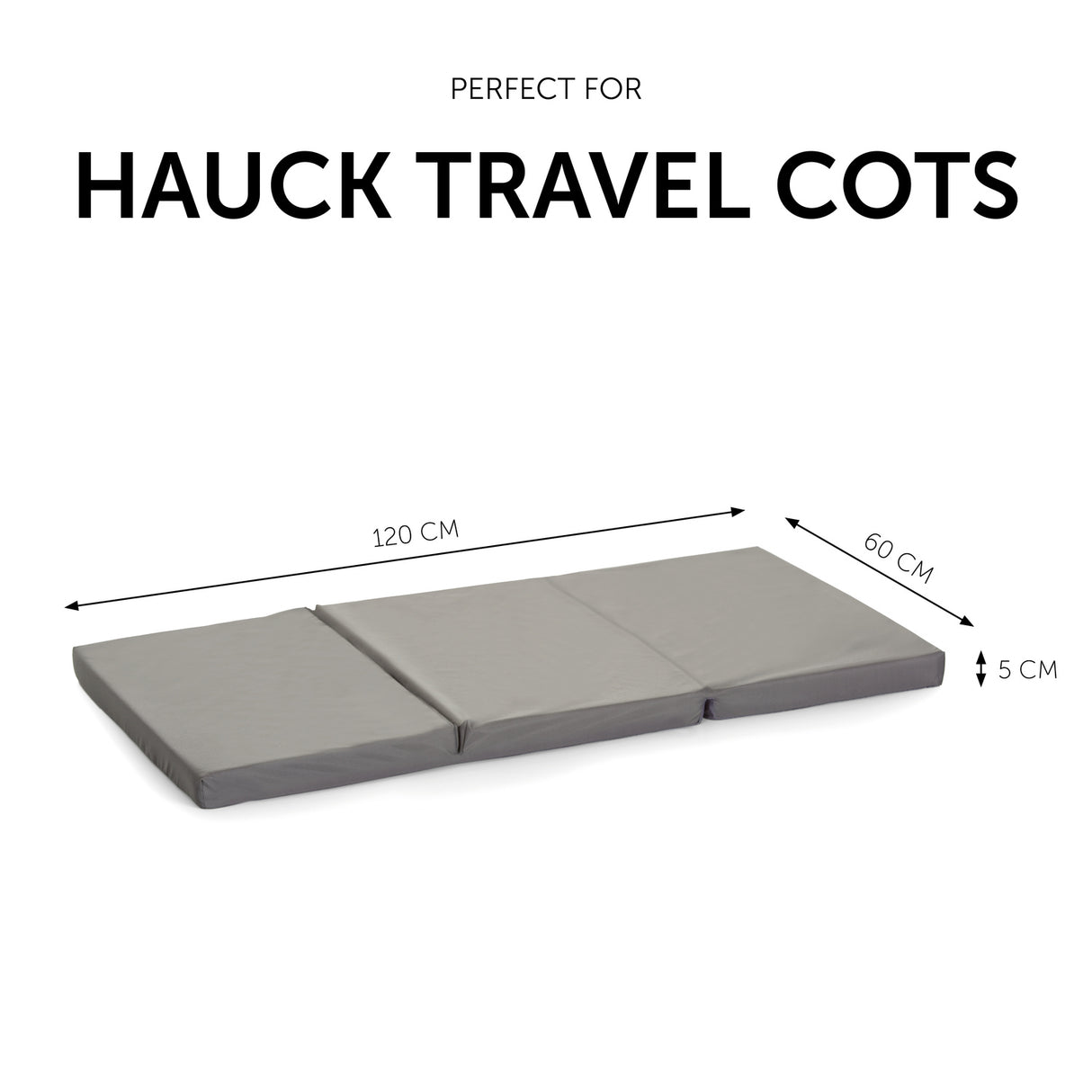 Hauck Sleeper Travel Cot Mattress - Grey