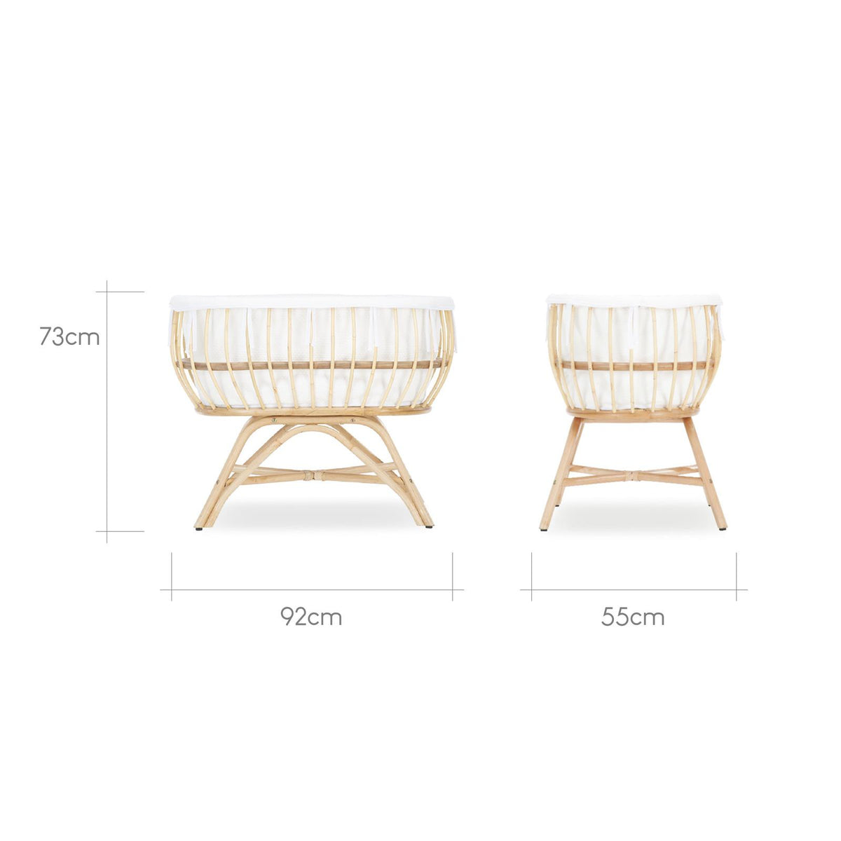 CuddleCo Aria Crib - Rattan