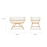 CuddleCo Aria Crib - Rattan