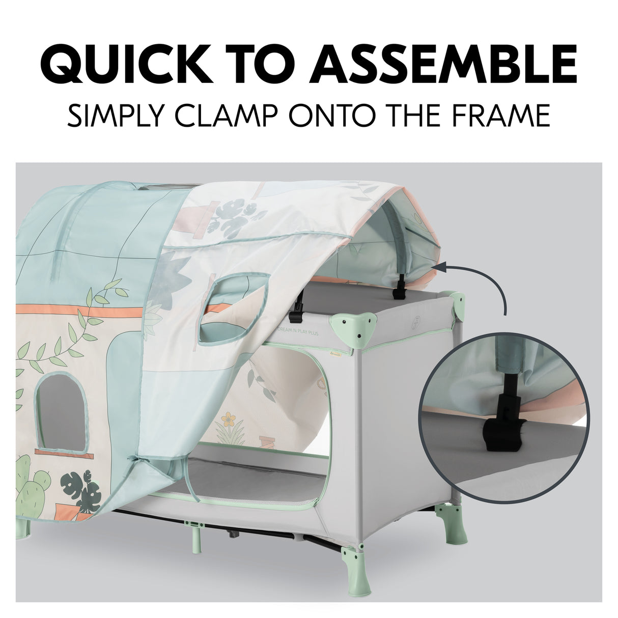 Hauck Travel Cot Play Cover - Plants