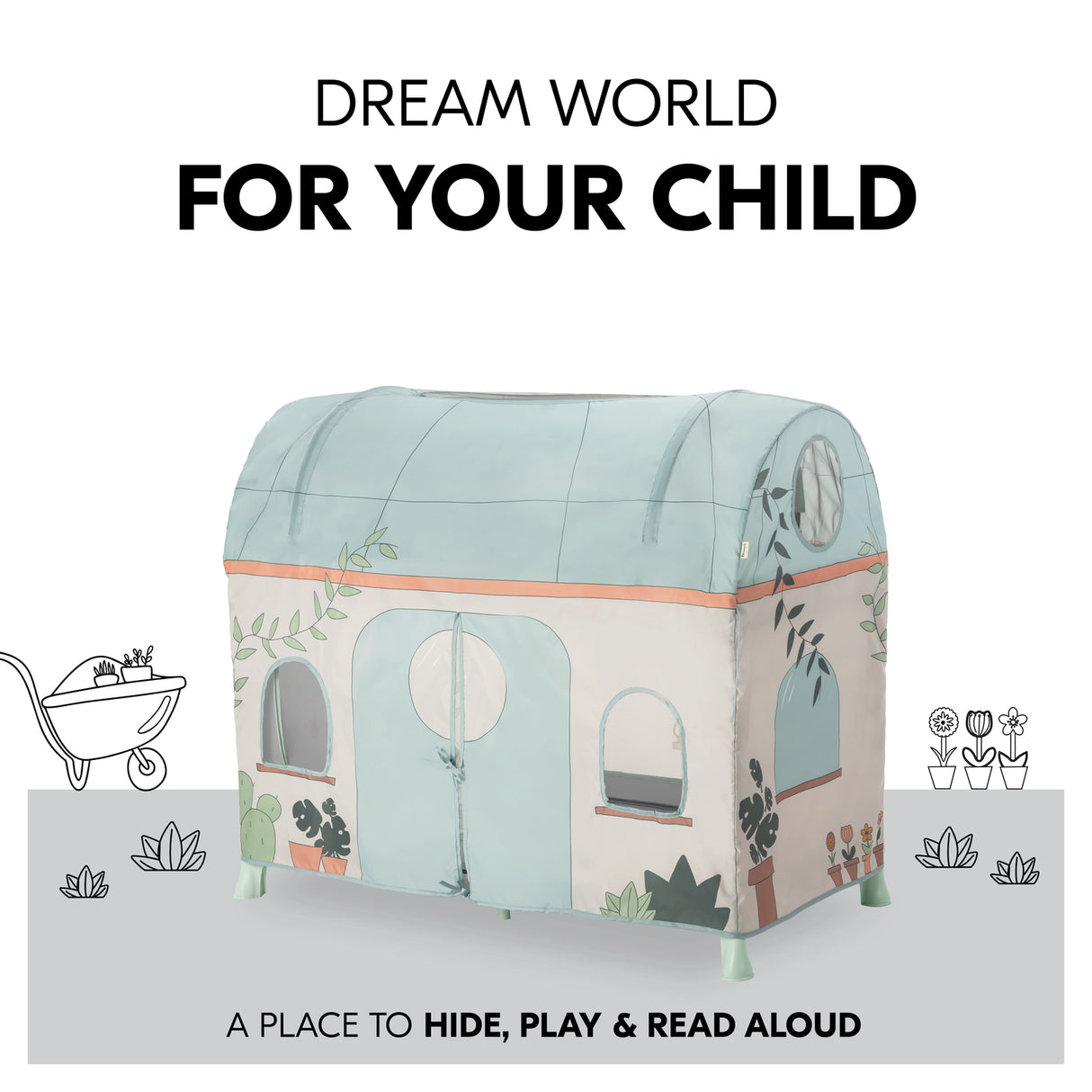 Hauck Travel Cot Play Cover - Plants