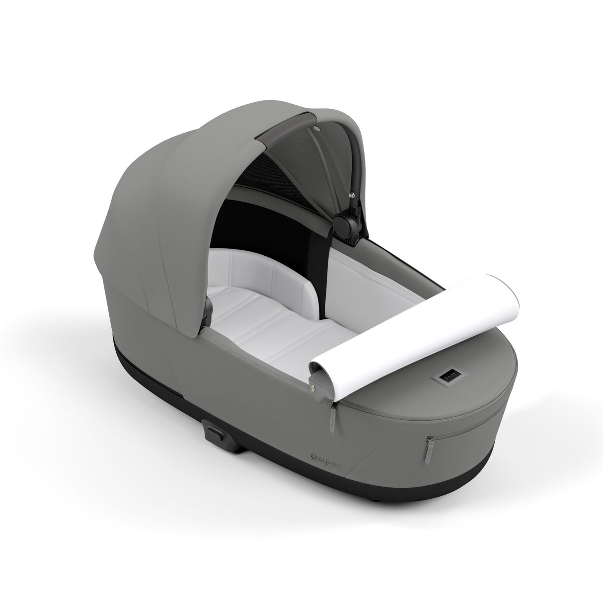Cybex Priam Travel System with Accessories, Cloud T Car Seat & ISOFIX Base - Mirage Grey / Rose Gold Frame