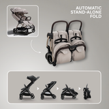 Jovikids Ayla Double Pushchair - Dawn Beige