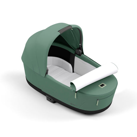 Cybex Priam Travel System with Accessories, Cloud T Car Seat & ISOFIX Base - Leaf Green / Rose Gold Frame