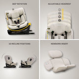 Jovikids Ranger TT Rotating Car Seat - Milkstone