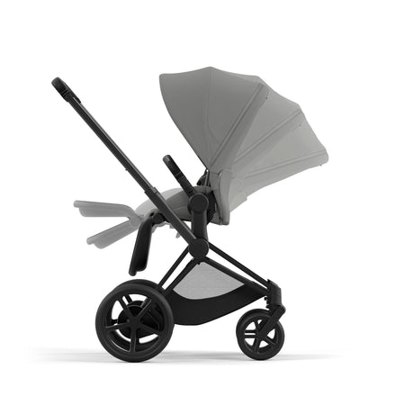 Cybex e-Priam Travel System with Accessories, Cloud T Car Seat & ISOFIX Base - Mirage Grey / Matt Black Frame