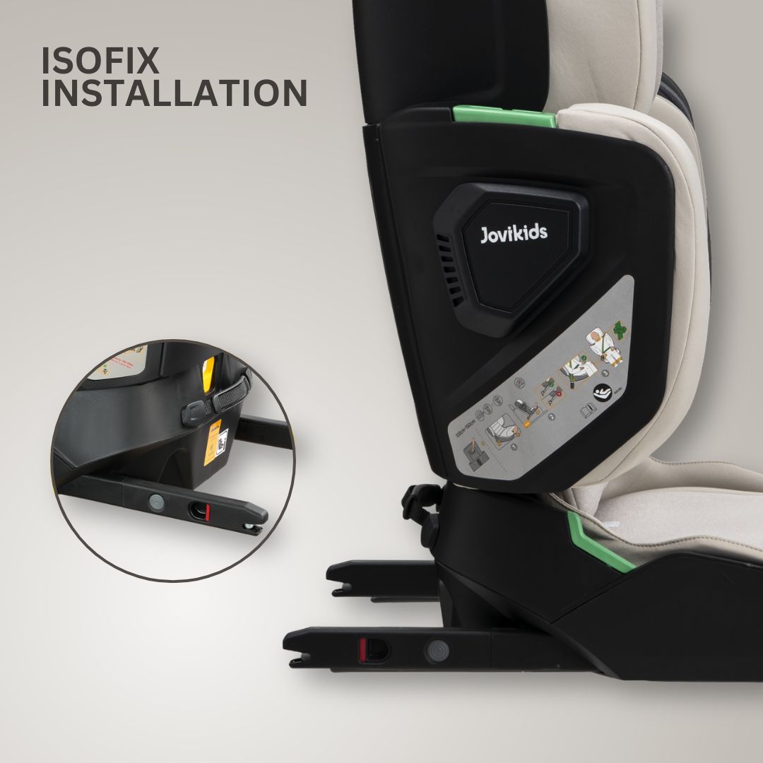 Jovikids Rober+ Folding High Back Booster - Milkstone