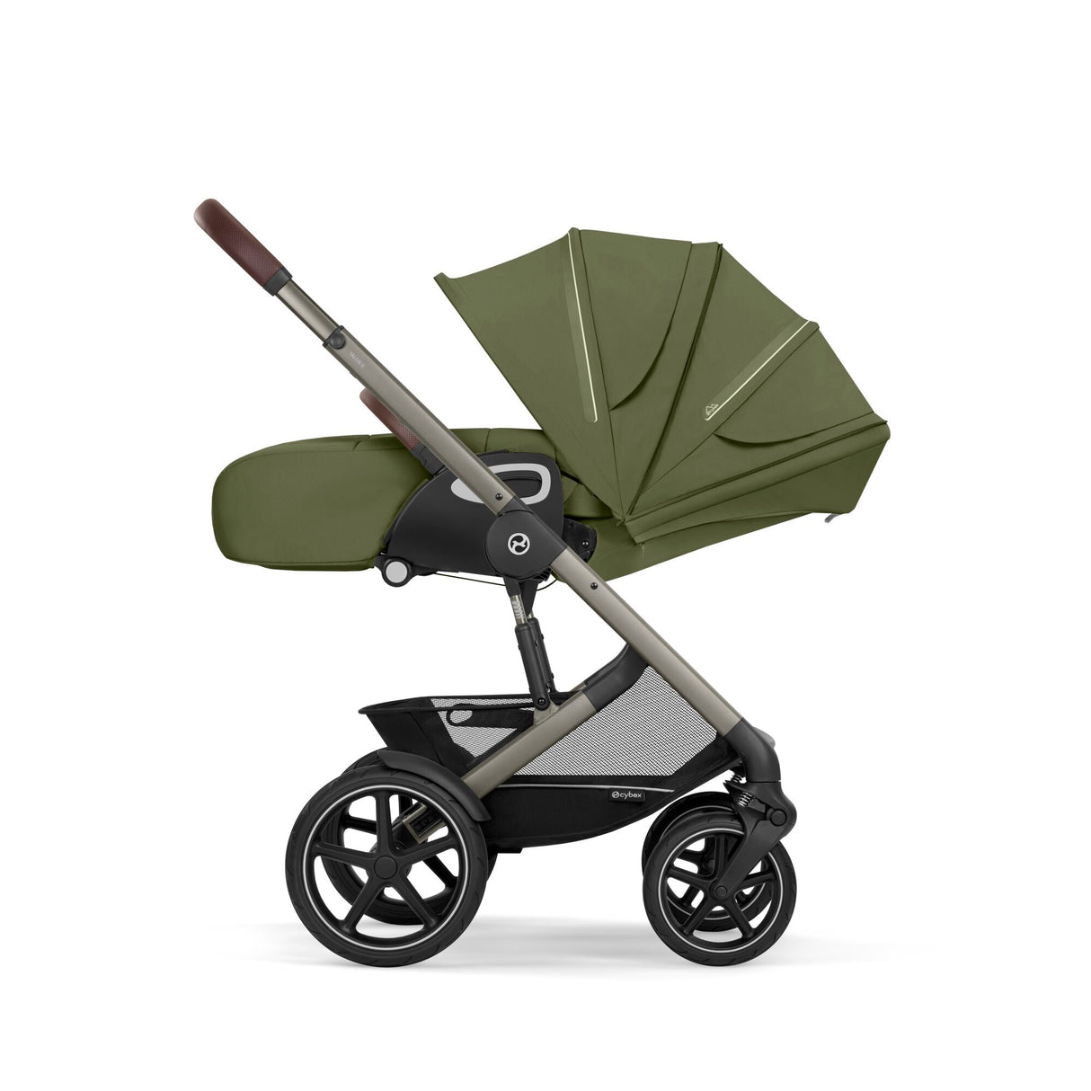 Cybex Talos S Lux Carrycot Travel System with Cloud T Car Seat & ISOFIX Base - Moss Green