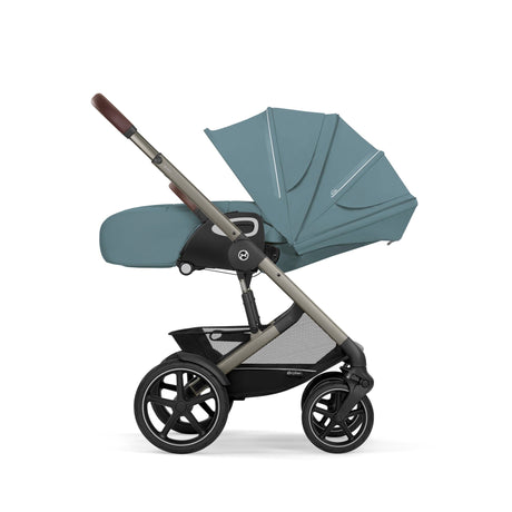 Cybex Talos S Lux Newborn Nest Travel System with Cloud G Car Seat & ISOFIX Base - Stormy Blue