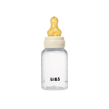 BIBS Slow Flow 2 Pack 150ml Round Latex Baby Bottle Set - Ivory