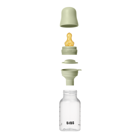 BIBS Slow Flow 150ml Round Latex Baby Bottle - Sage
