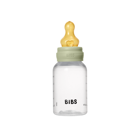BIBS Slow Flow 150ml Round Latex Baby Bottle - Sage