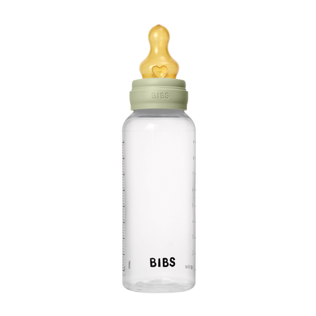 BIBS Medium Flow 270ml Round Latex Baby Bottle - Sage