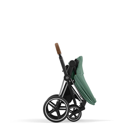 Cybex Priam Travel System with Accessories, Cloud T Car Seat & ISOFIX Base - Leaf Green / Chrome Brown Frame