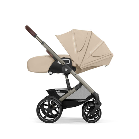 Cybex Talos S Lux Newborn Nest Travel System with Cloud G Car Seat & ISOFIX Base - Almond Beige