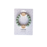 Chewies Silicone Leaf Teething Bangle - Sage