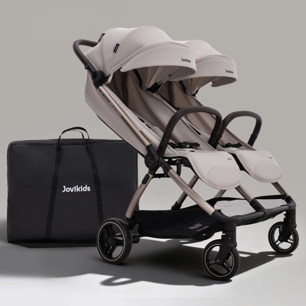 Jovikids Ayla Double Pushchair - Dawn Beige