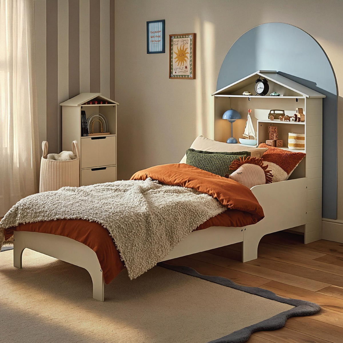 CuddleCo Single Bed with Storage - House