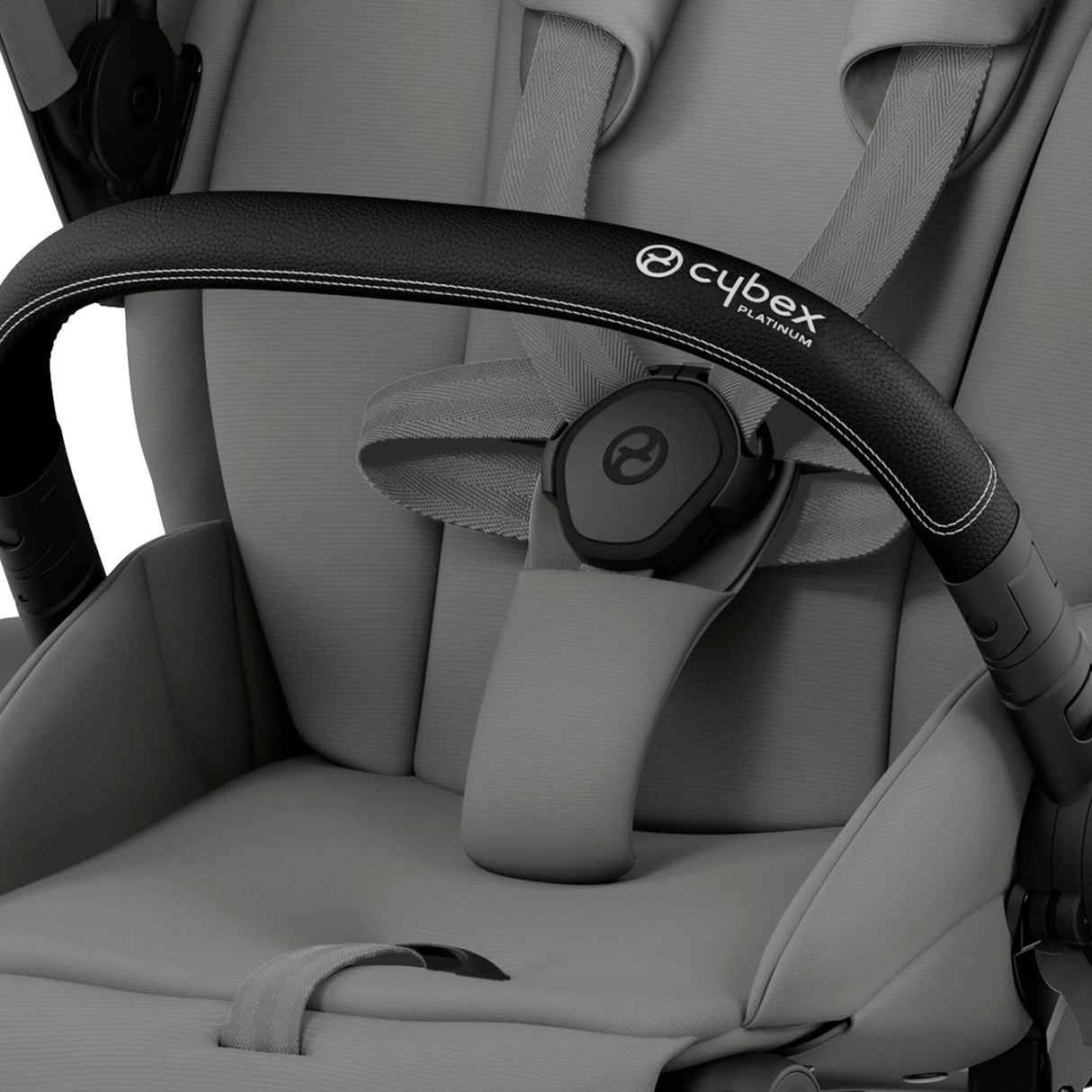 Cybex Priam Travel System with Accessories, Cloud T Car Seat & ISOFIX Base - Mirage Grey / Matt Black Frame