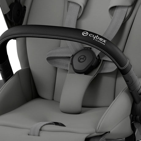 Cybex Priam Travel System with Accessories, Cloud T Car Seat & ISOFIX Base - Mirage Grey / Matt Black Frame