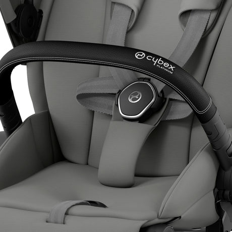 Cybex Priam Travel System with Accessories, Cloud T Car Seat & ISOFIX Base - Mirage Grey / Chrome Black Frame