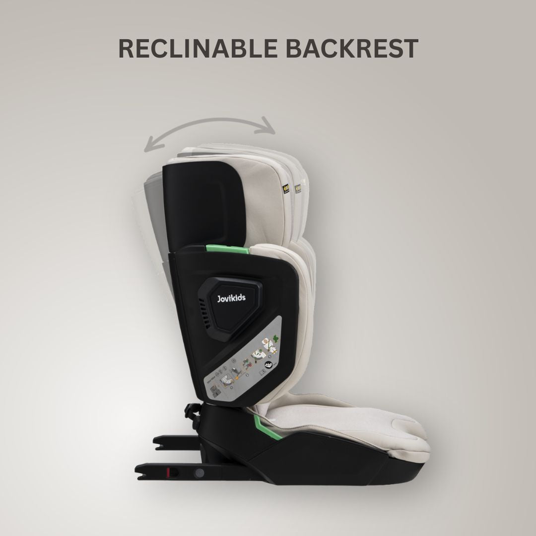 Jovikids Rober+ Folding High Back Booster - Milkstone