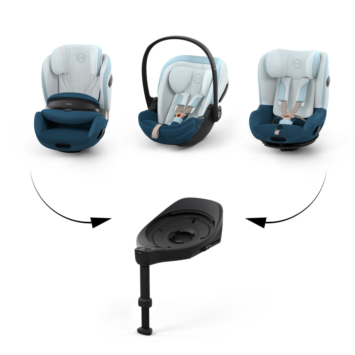 Cybex Cloud S i-Size Infant Car Seat - STYLE Opal Blue