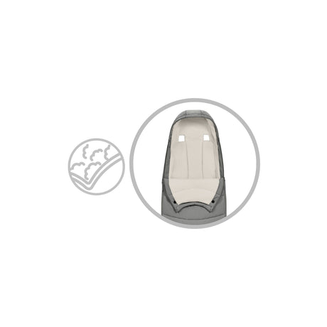 Cybex Priam Travel System with Accessories, Cloud T Car Seat & ISOFIX Base - Mirage Grey / Rose Gold Frame