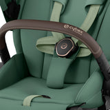 Cybex Priam Travel System with Accessories, Cloud T Car Seat & ISOFIX Base - Leaf Green / Rose Gold Frame