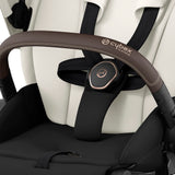 Cybex Priam Travel System with Accessories, Cloud T Car Seat & ISOFIX Base - Off White / Rose Gold Frame