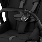 Cybex Priam Travel System with Accessories, Cloud T Car Seat & ISOFIX Base - Sepia Black / Chrome Black Frame