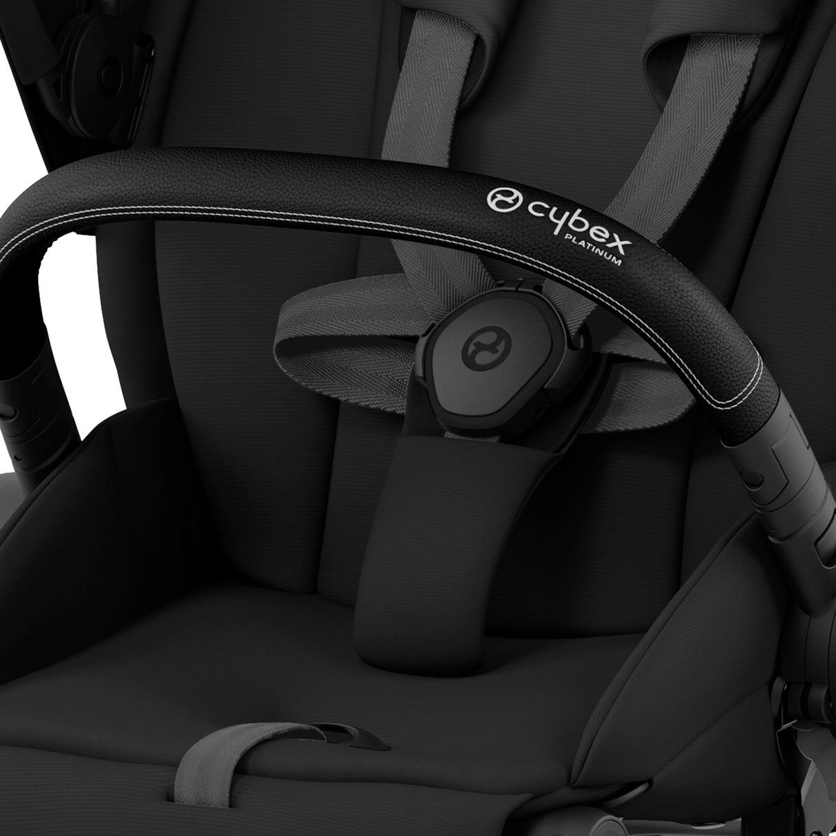 Cybex Priam Travel System with Accessories, Cloud T Car Seat & ISOFIX Base - Sepia Black / Matt Black Frame