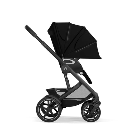 Cybex Talos S Lux Newborn Nest Travel System with Cloud T Car Seat & ISOFIX Base - Moon Black