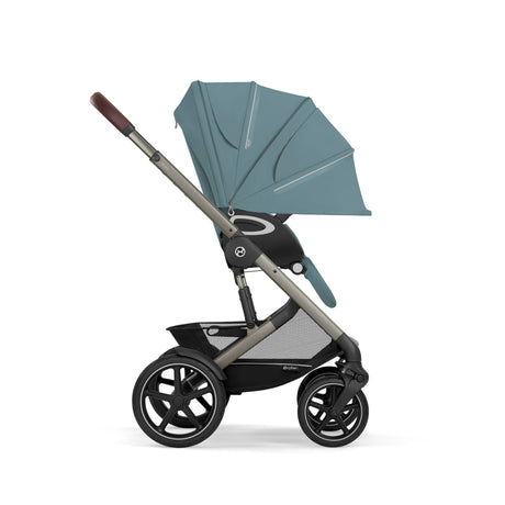 Cybex Talos S Lux Newborn Nest Travel System with Cloud G Car Seat & ISOFIX Base - Stormy Blue