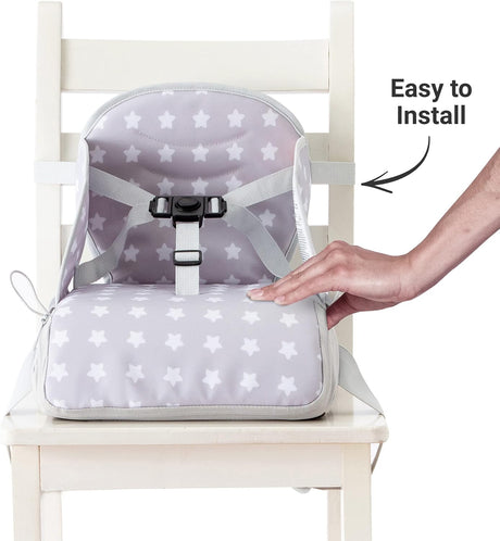 Baby to Love Travel Up Backpack Chair & Booster Seat - White Stars