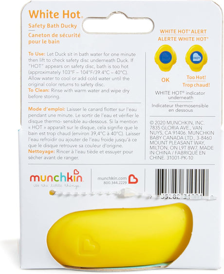 Munchkin White Hot Rubber Duck Bath Thermometer Toy