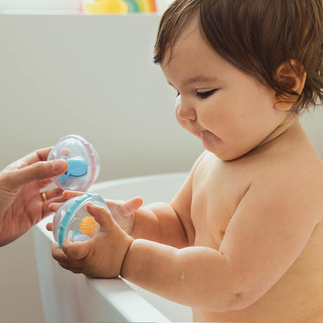 Munchkin Float & Play Bubble Balls Infant Bath Toy Rattle - 2 Pack