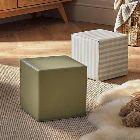 CuddleCo Soft Play Cubes 2pc - Cookie Stripe/Olive
