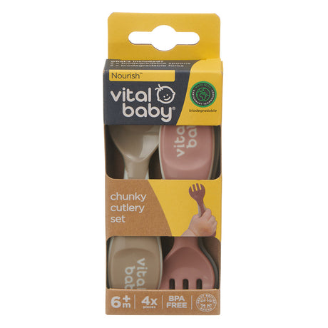 Vital Baby Children's Chunky Cutlery Set - 4 Pack