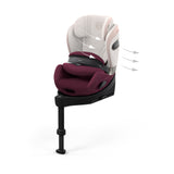 Cybex Anoris Si i-Size Airbag Car Seat with ISOFIX Base -  STYLE Quartz Pink