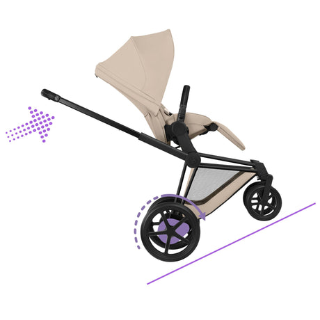 Cybex ePriam 2026 Ultimate Bundle with Cloud T & ISOIFX Base - Matt Black/Cozy Beige