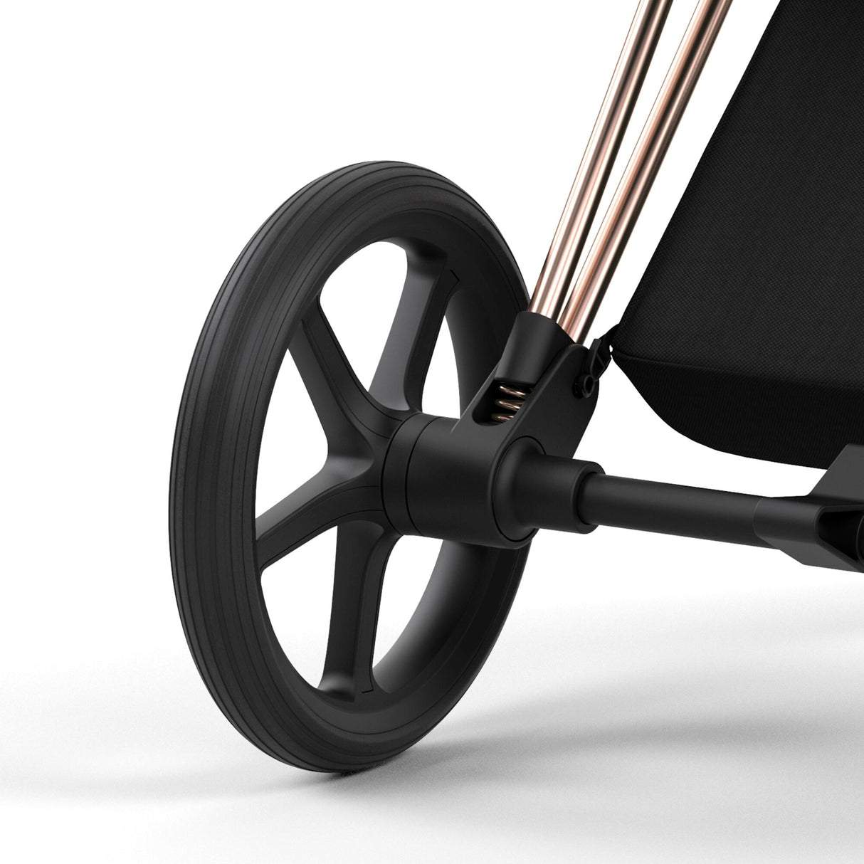 Cybex Priam Travel System with Accessories, Cloud T Car Seat & ISOFIX Base - Peach Pink / Rose Gold Frame