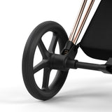 Cybex Priam Travel System with Accessories, Cloud T Car Seat & ISOFIX Base - Peach Pink / Rose Gold Frame