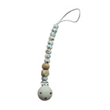 Chewies Silicone Zoo Teething Pacifier Clip - Sage/Cream