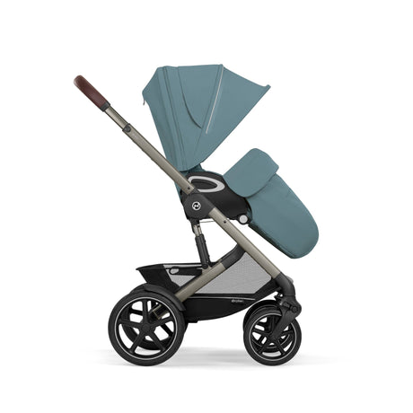 Cybex Talos S Lux Newborn Nest Travel System with Cloud G Car Seat & ISOFIX Base - Stormy Blue