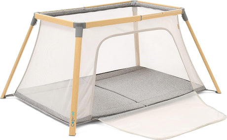 Tutti Bambini CoZee Go 3-in-1 Bassinet, Travel Cot & Playpen – Oak & Charcoal