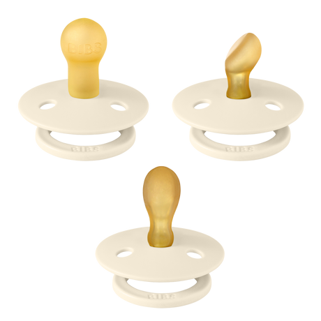 BIBS Colour Try It 3 Piece Pacifier Set - Ivory